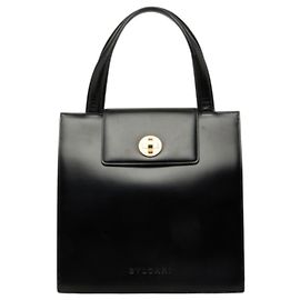 Bulgari Sac à main Bvlgari en cuir noir