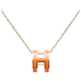 Hermès Collana con ciondolo a catena Logo Hermes Pop H
