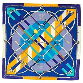 Hermès Hermes Parcours Sans Faute Carre 90 Silk Scarf