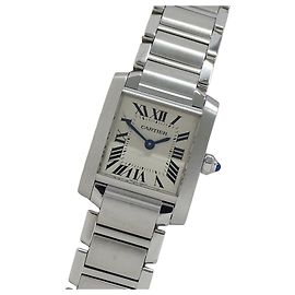Cartier Tank Française SM Armbanduhr für Damen