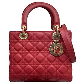 Borsa Dior Lady Dior in pelle rossa