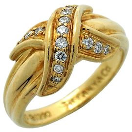 Autre Marque Bague alliance Tiffany & Co. en or jaune 18K et diamants