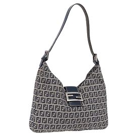 Fendi Buckle Strap Hobo Zucchino Canvas