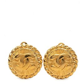 Orecchini a clip rotondi Chanel Coco Mark