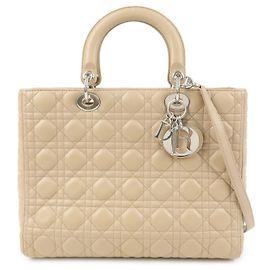 Christian Dior Lady Dior Cannage Quilt Lambskin Large