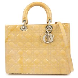 Christian Dior Vintage Lady Dior Cannage Quilt Patent Large
