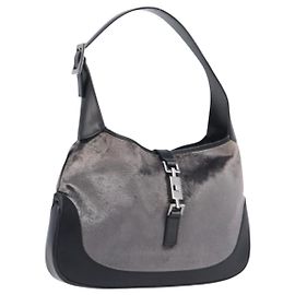 Gucci Vintage Jackie Shoulder Velvet and Leather