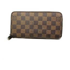 Louis Vuitton Damier Zippy Long Wallet in Ebene