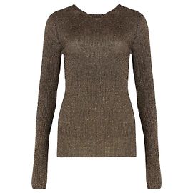 Miu Miu Rippstrick Top in irisierendem Braun XS