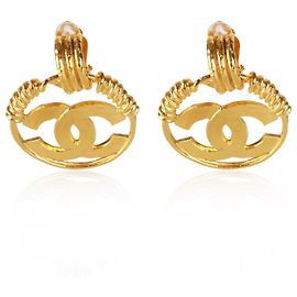 Orecchini Chanel CC placcati oro 2004