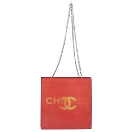 Chanel Vintage Holographische Kette Vinyl Klein