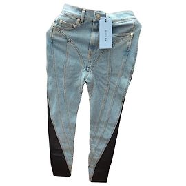 Thierry Mugler Jeans Mugler azul claro con detalles negros