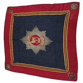 Foulard in seta Ralph Lauren con design di leone e corona