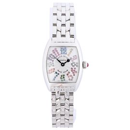 Orologio da polso FRANCK MULLER Tonneau Curvex, ref. 2252QZMAGCOL con quadrante argento