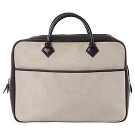 Hermès HERMES Plume Dog 38 Toile H & Leather in Beige×Brown F: 2002