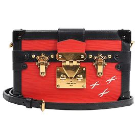 Bolsa de Ombro Louis Vuitton Petite Mull em Couro Epi Vermelho x Preto M54651