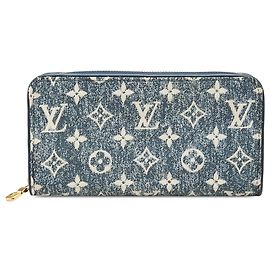 Blue Louis Vuitton Monogram Denim Zippy Long Wallet