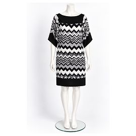 Diane Von Furstenberg Vestido Ayana Estampado Zigzag en Seda