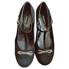Sonia Rykiel Scarpe con zeppa in camoscio nero