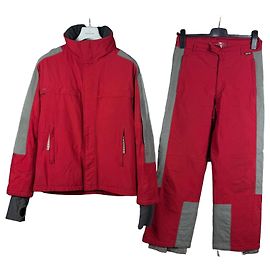 Tuta da sci vintage rara Prada Luna Rossa Gore-tex rossa e grigia Taglia M / 46-48