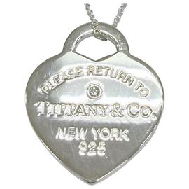 Autre Marque Tiffany & Co. Collana Return to Heart Tag Medium Diamanti