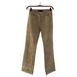 Just Cavalli pantaloni in pelle beige