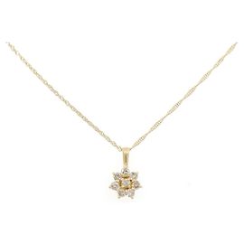 Autre Marque Collar Au750 Flor y Diamantes