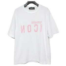 T-shirt a maniche corte in cotone con stampa logo DSQUARED2