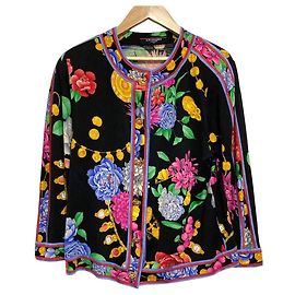 LEONARD FASHION Cardigan aus Wolle und Seide mit Blumenprint