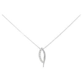 Autre Marque Collar de oro blanco K10 y diamantes