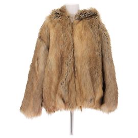 Autre Marque Chaqueta de piel sintética marrón