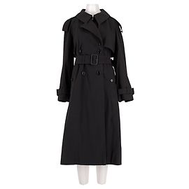 Gabardina Burberry de algodón negra