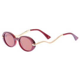 Jimmy fairly Weinrote und goldene Sonnenbrille