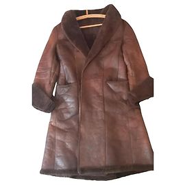 Raro Abrigo Fendi Alta Moda en Piel l'aînée y Zibeline Ruso