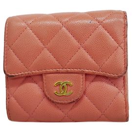 Portafoglio tri-fold Chanel Rosa