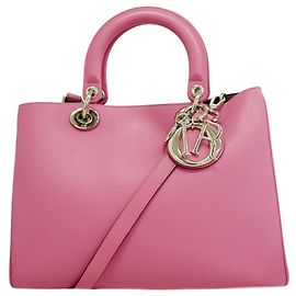 Christian Dior Lady Lederhandtasche in Rosa
