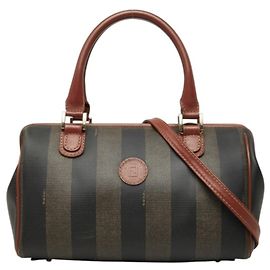 Fendi Pequin Mini Boston Bag