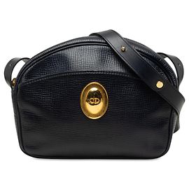 Borsa a tracolla Dior in pelle blu