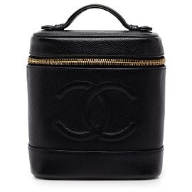 Sac Vanity Chanel Black CC Caviar