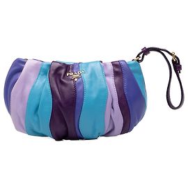 Clutch Prada Purple Nappa Trembled Blossoms Stripes