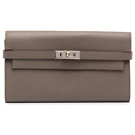 Hermès Brown Epsom Kelly Long Wallet