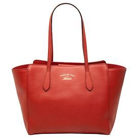 Gucci Swing Tote Klein aus rotem Kalbsleder