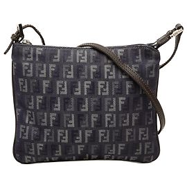 Borsa a tracolla Fendi Blue Zucchino Denim