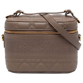 Necessaire DiorTravel Small in pelle d'agnello Cannage marrone Dior