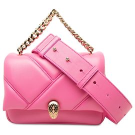 Bulgari Bolso Serpenti Cabochon Mini de Piel Rosa Bvlgari
