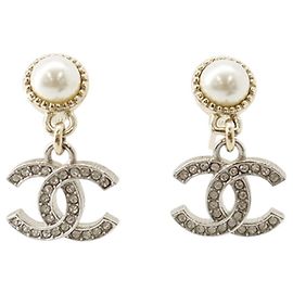 Orecchini Chanel Gold Rhinestone