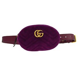 Cintura Gucci GG Marmont in velluto matelassé