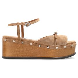 Jimmy Choo platform sandals beige leather