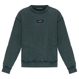 Dolce & Gabbana Logo Sweatshirt Grün Baumwolle