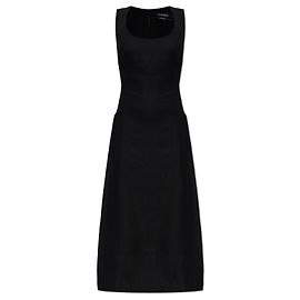 Jacquemus Tablier Kleid schwarz Leinen